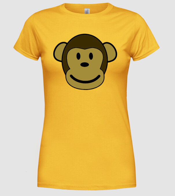 Maimuță model galben pe tricou