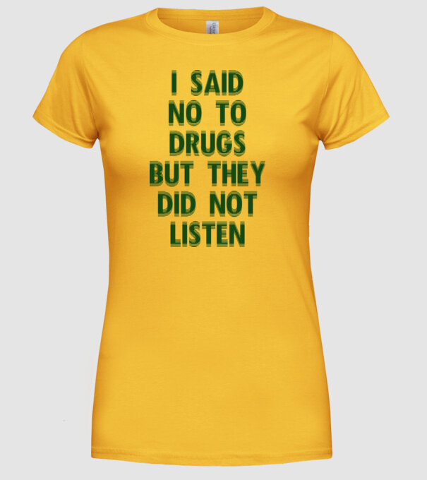 Say no... model galben pe tricou