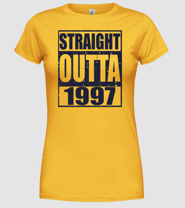 Straight Outta - 1997 model galben pe tricou