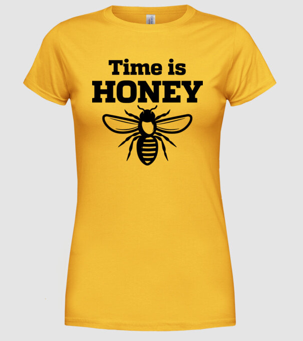 Time is honey model galben pe tricou