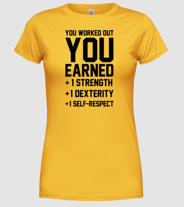You worked out model galben pe tricou