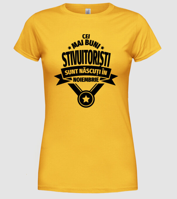 Cei mai buni stivuitoriști sunt născuți în Noiembrie model galben pe tricou