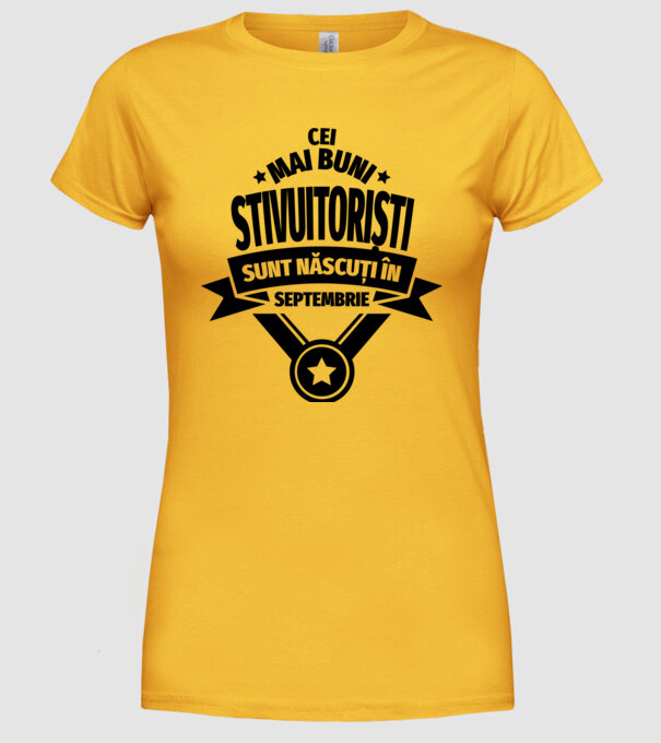 Cei mai buni stivuitoriști sunt născuți în Septembrie model galben pe tricou