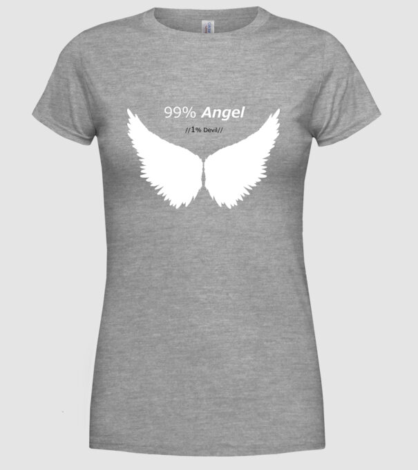 Angel model gri pe tricou