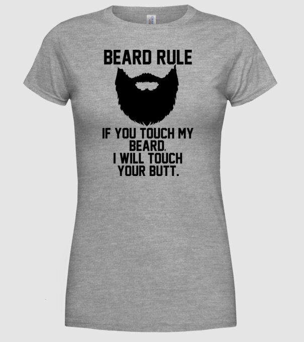 Beard Rules model gri pe tricou