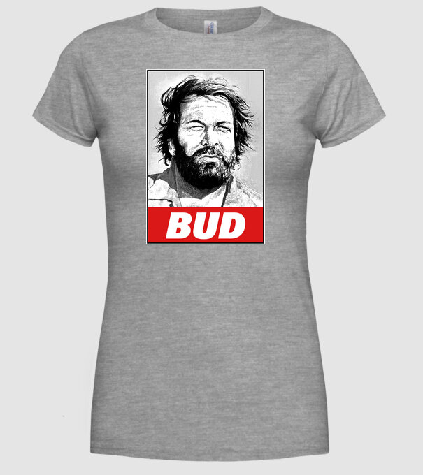 Bud Spencer halftone model gri pe tricou
