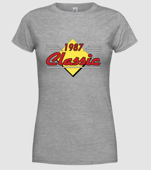 Classic - 1987 model gri pe tricou