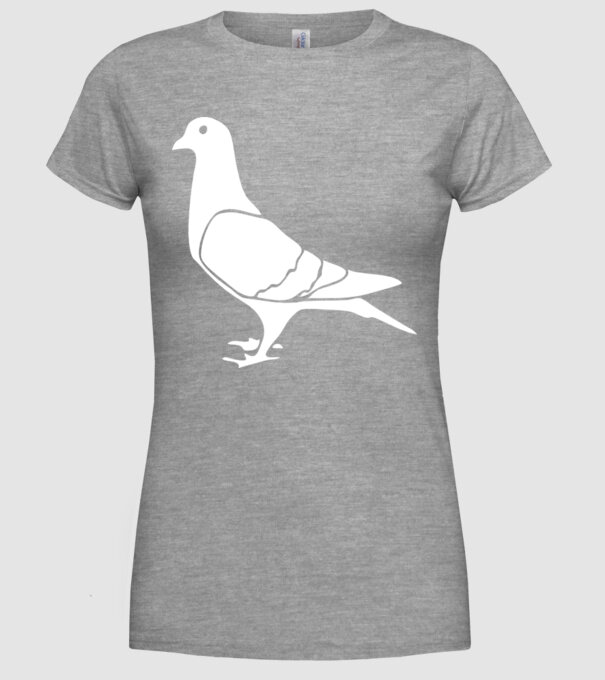 porumbel 2 model gri pe tricou