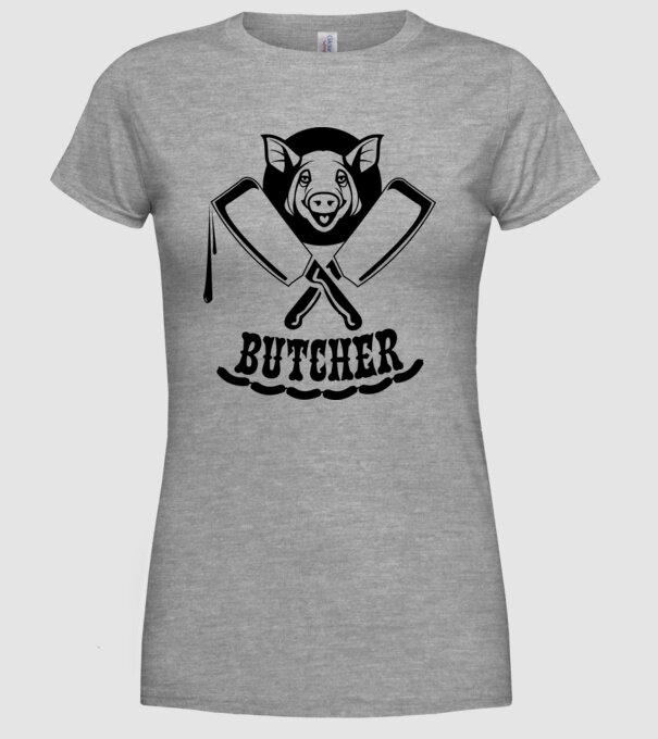 Măcelar model gri pe tricou
