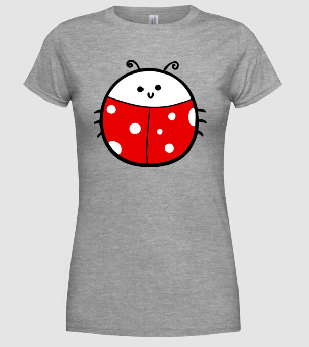 Buburuză model gri pe tricou