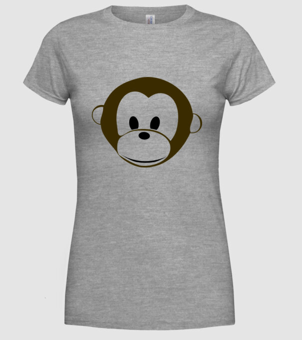 maimuță model gri pe tricou