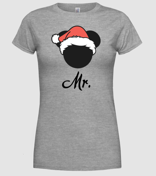 mr christmas model gri pe tricou