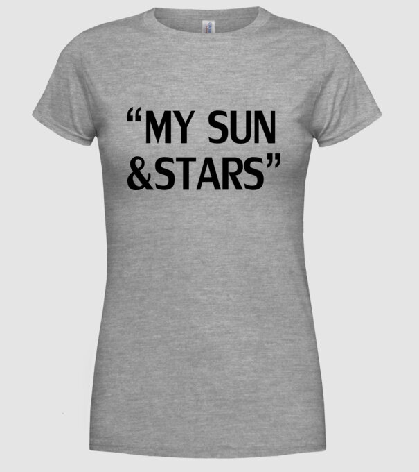My sun and stars model gri pe tricou