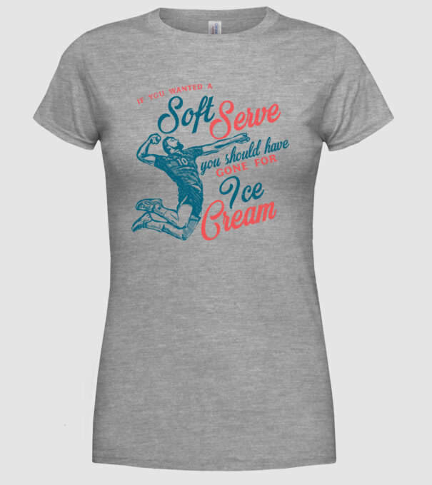 Oldschool volleyball model gri pe tricou