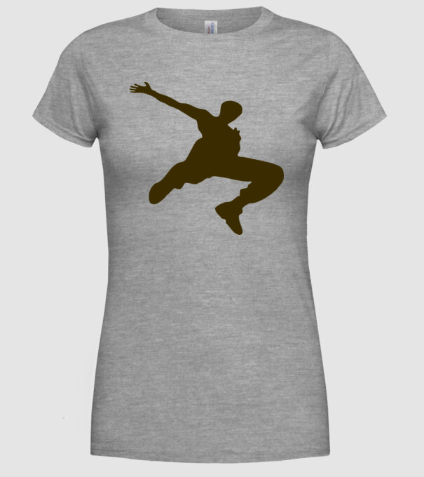 Logo Parkour model gri pe tricou