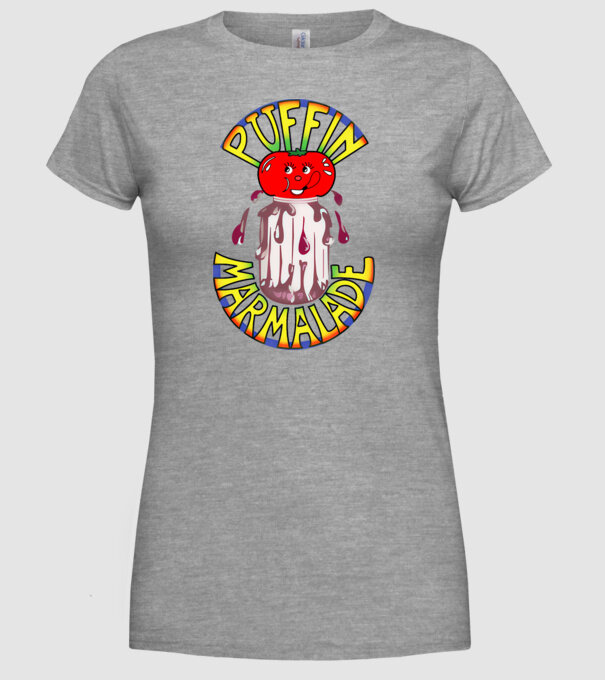 Gem puffin model gri pe tricou