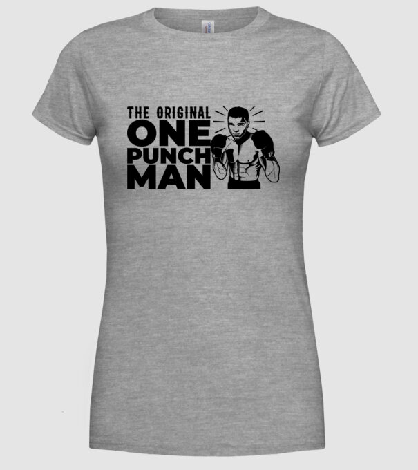 Ali the original one punch man model gri pe tricou