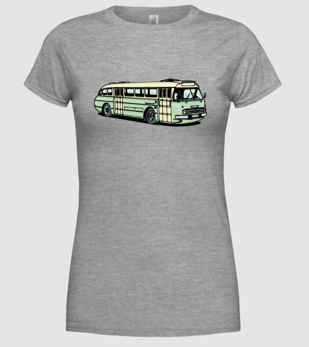 Autobuze model gri pe tricou