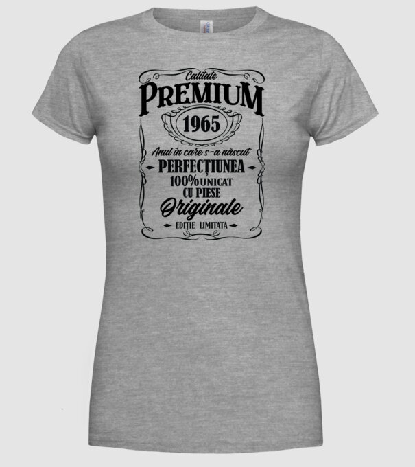 calitate premium -1965 - anul în care s-a născut - perfecțiunea - 100% unicat, cu piese originale, ediție limitată model gri pe tricou