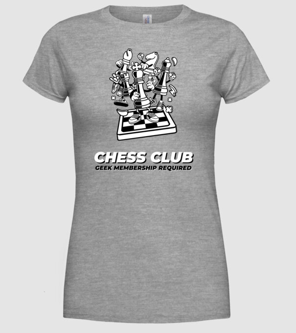 chess club model gri pe tricou