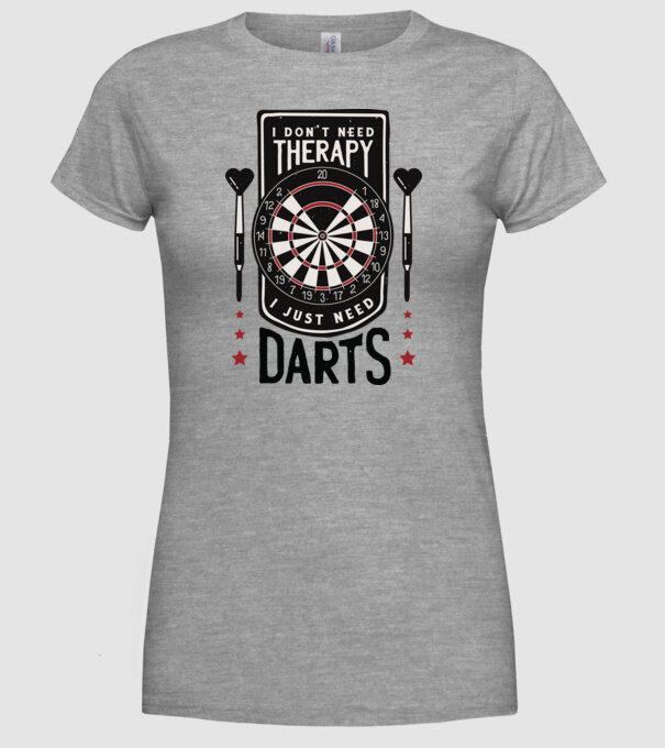 Darts Therapy model gri pe tricou