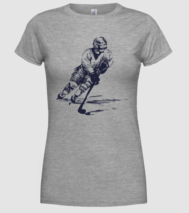 Hockey player model gri pe tricou