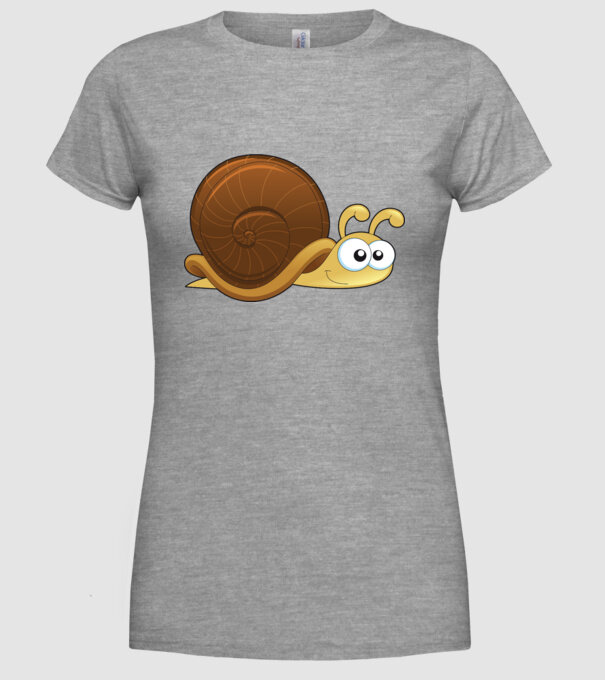Snail model gri pe tricou
