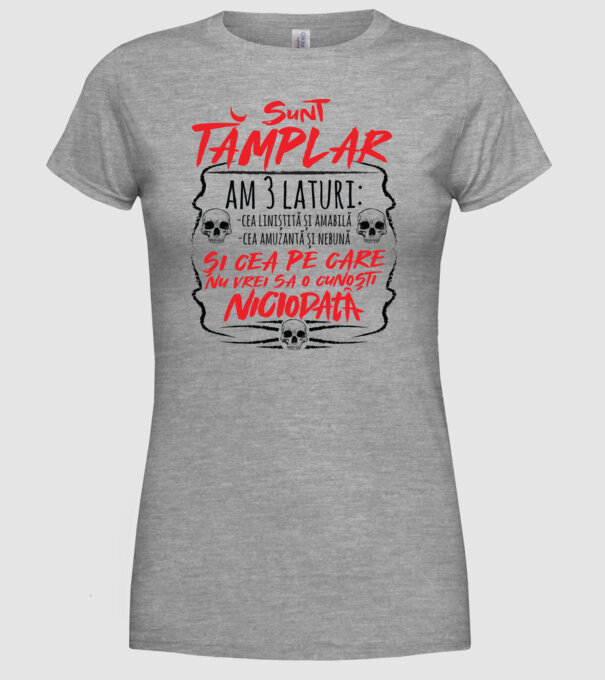 sunt tâmplar am 3 laturi model gri pe tricou