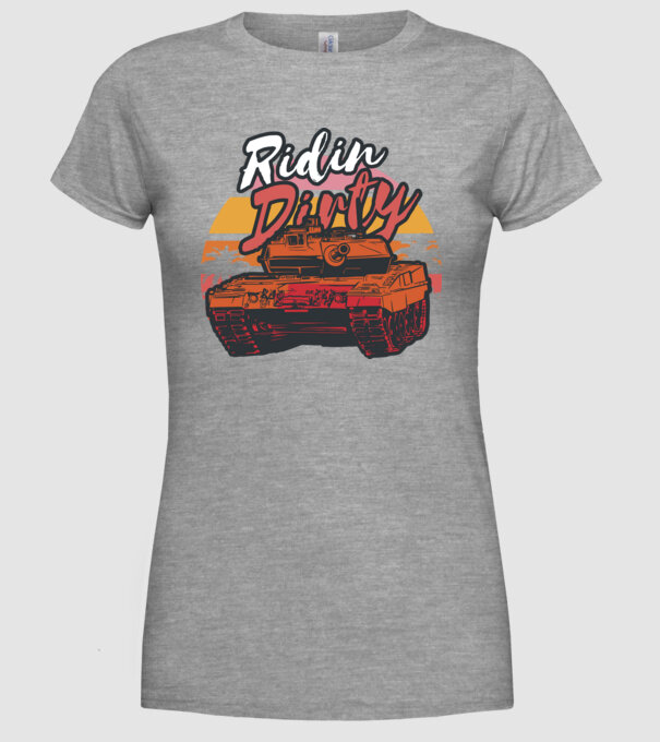 Tancuri model gri pe tricou
