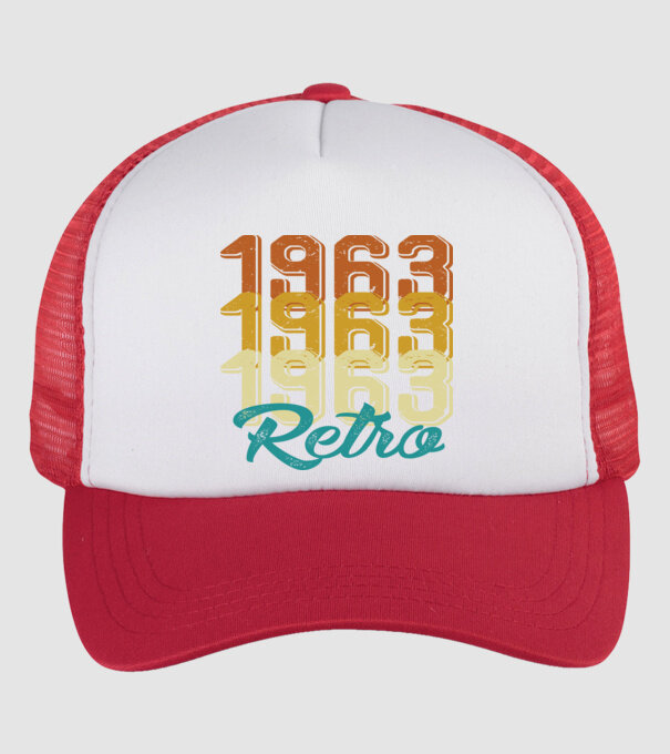 1963 Retro model alb/roșu pe tricou