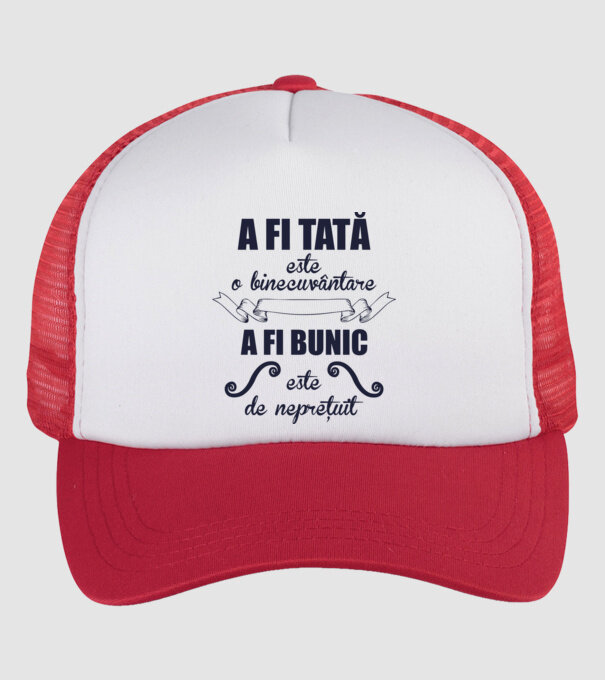 a fi tată este o binecuvântare, a fi bunic este de neprețuit model alb/roșu pe tricou