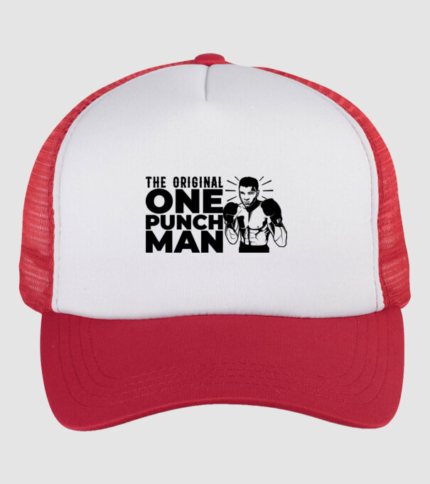 Ali the original one punch man model alb/roșu pe tricou