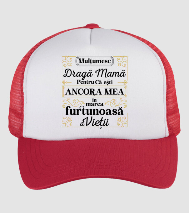 Ancora mea model alb/roșu pe tricou