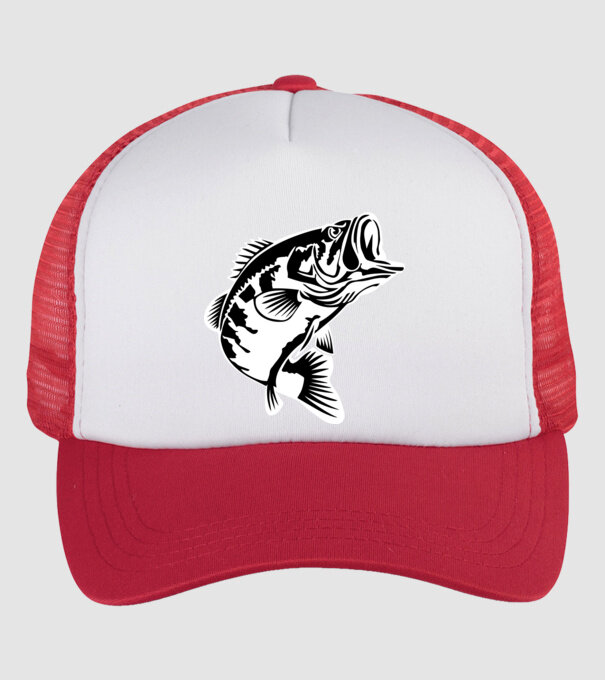 AngryFish model alb/roșu pe tricou