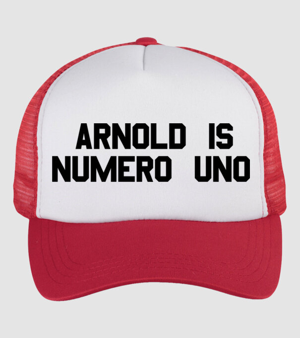 Arnold is Numero Uno model alb/roșu pe tricou