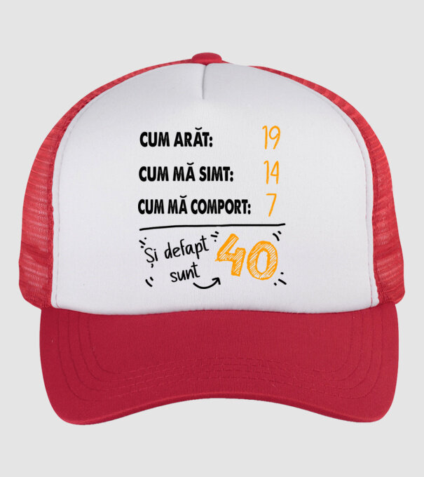 Aspect, senzație, comportament 40 Alb model alb/roșu pe tricou