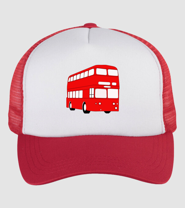 Autobuze model alb/roșu pe tricou