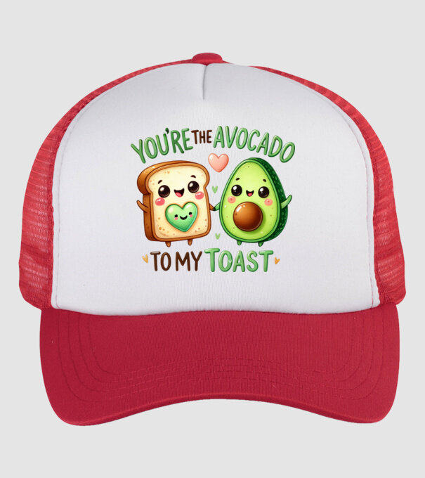 Avocado to my Toast model alb/roșu pe tricou