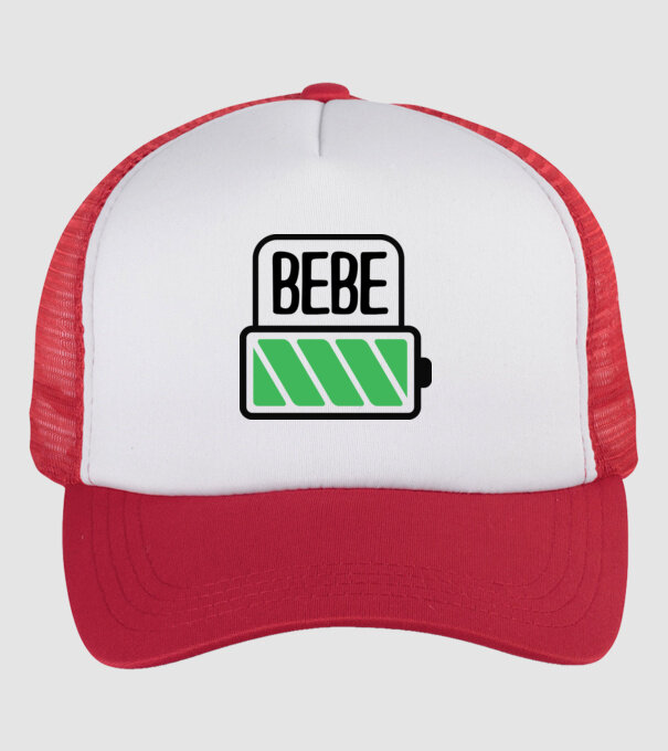 Bebe încărcat model alb/roșu pe tricou