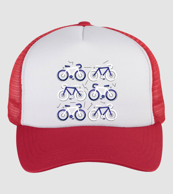 Bikes model alb/roșu pe tricou