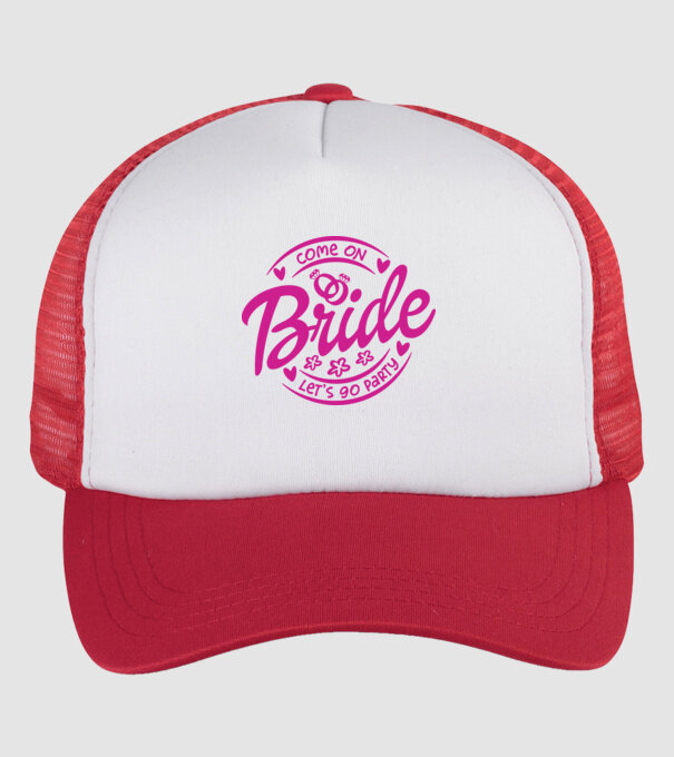 Bride Barbie lets go party model alb/roșu pe tricou