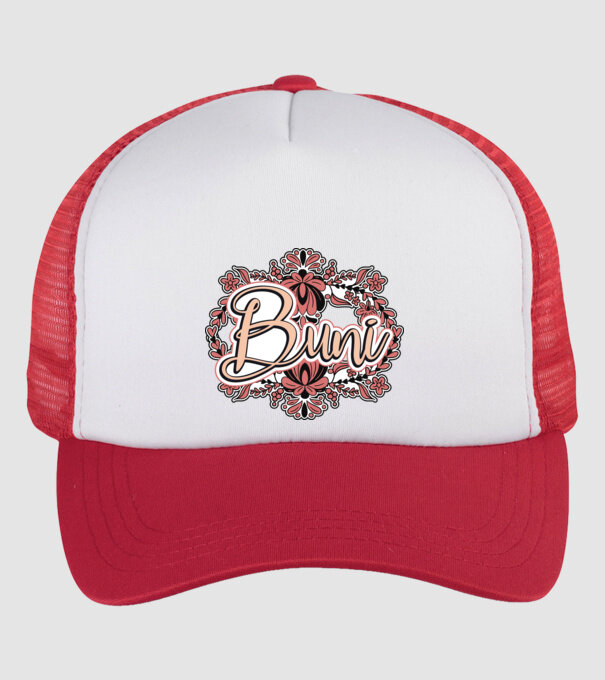 Buni model alb/roșu pe tricou