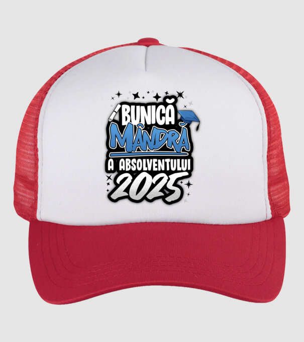 Bunică MÂNDRĂ a absolventului model alb/roșu pe tricou