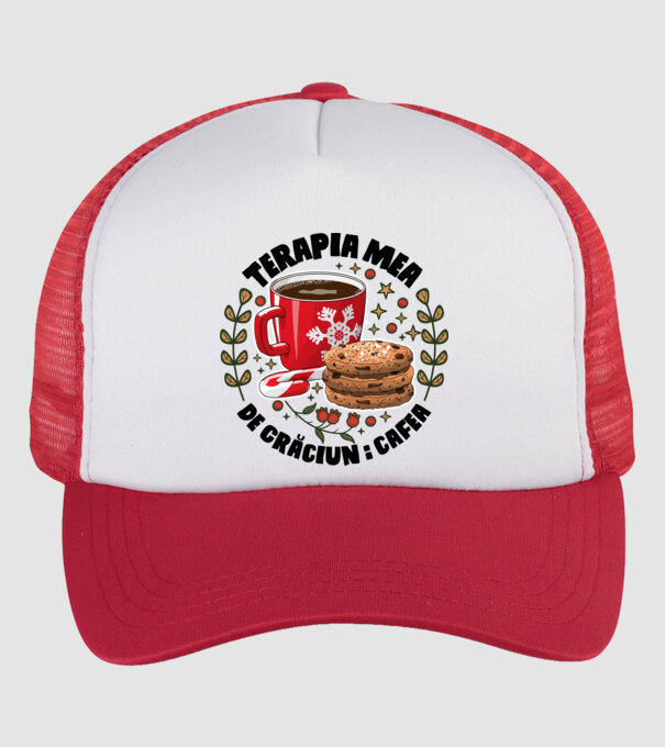 Cană de cafea de Crăciun model alb/roșu pe tricou
