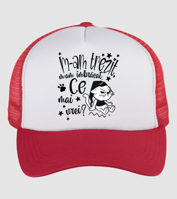 Ce mai vrei? model alb/roșu pe tricou