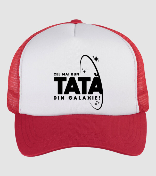 Cel mai bun tată din Galaxie! model alb/roșu pe tricou