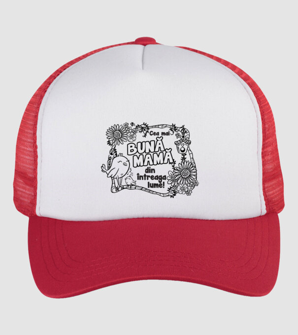 Cea mai bună mamă din întreaga lume! model alb/roșu pe tricou