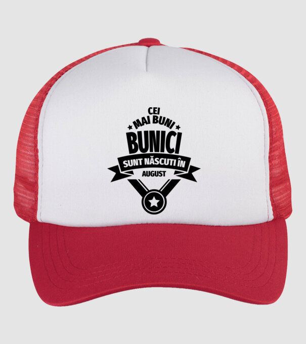 Cei mai buni bunici sunt născuți în august. model alb/roșu pe tricou