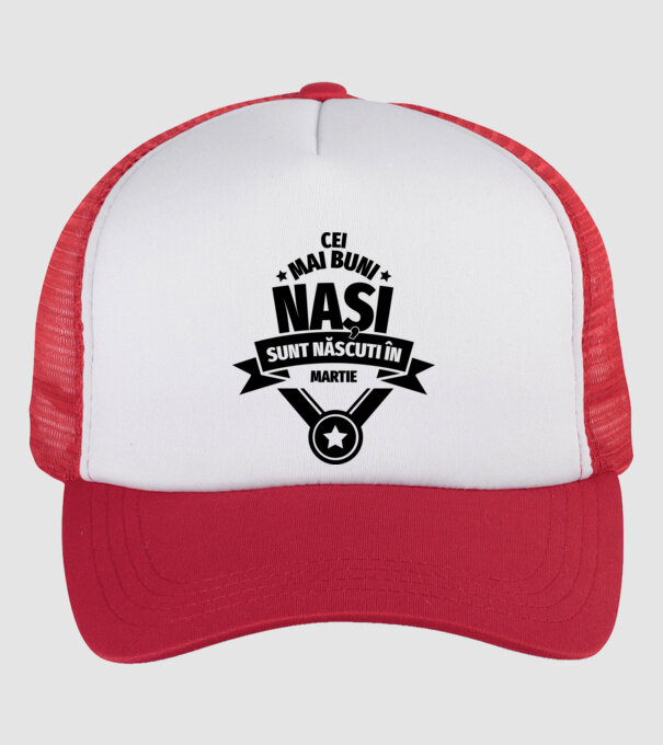 Cei mai buni nași sunt născuți în martie. model alb/roșu pe tricou