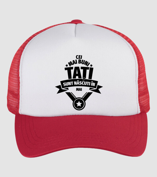 Cei mai buni Tați sunt născuți în martie. model alb/roșu pe tricou